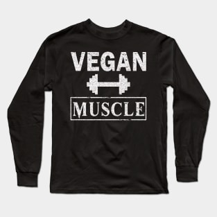 Vegan Muscle | Vintage favorite tee Long Sleeve T-Shirt